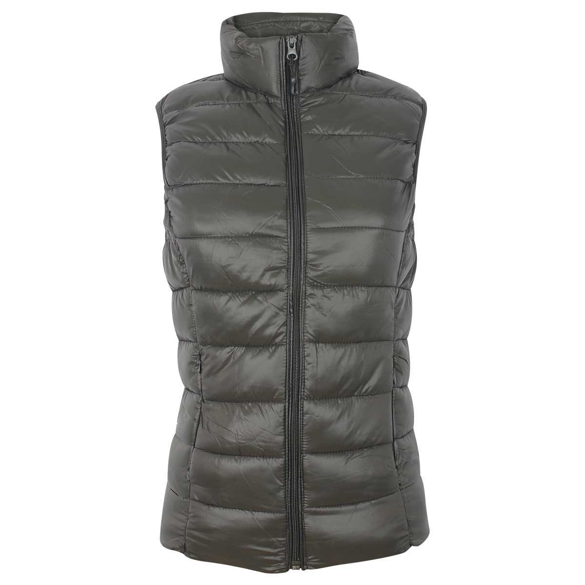 Chaleco Negro Cuello Mao Capitonado Elle