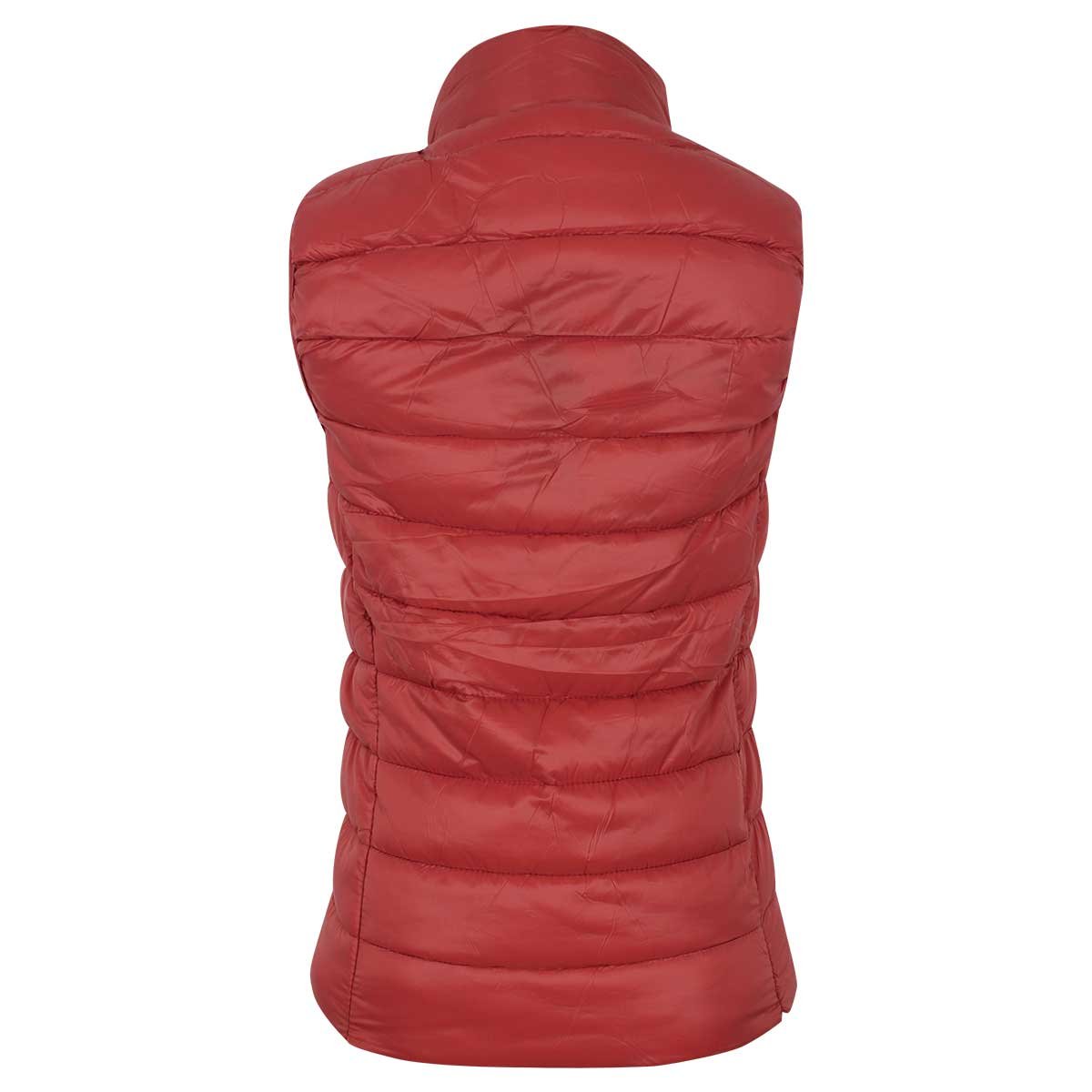 Chaleco Naranja Cuello Mao Capitonado Elle