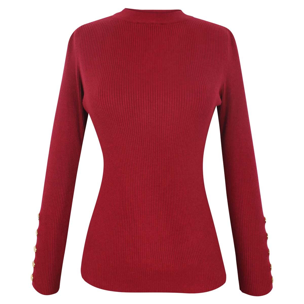 Suéter Rojo de Manga Larga Elle