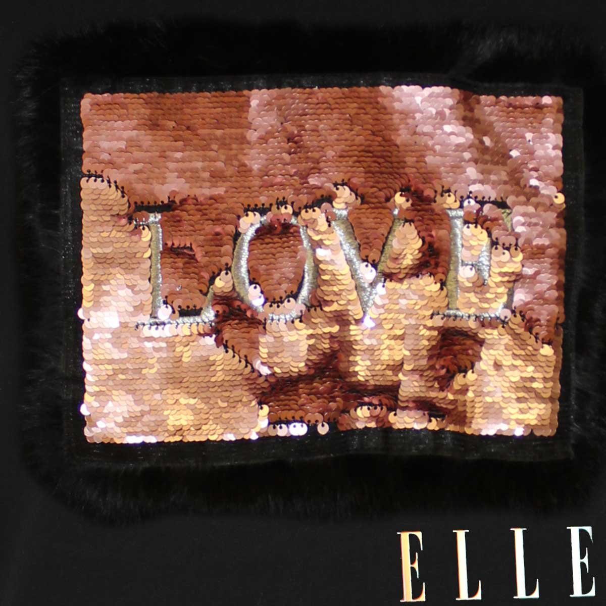 Blusa Manga Corta Escote Redondo Aplicación Love Elle