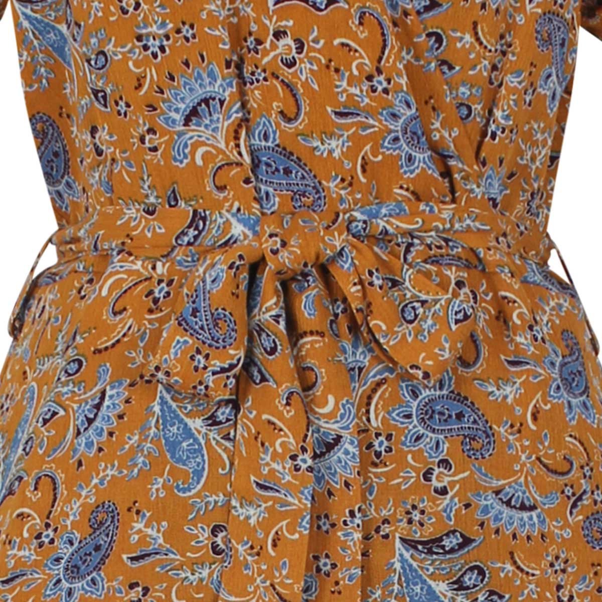 Jumpsuit Manga Corta Escote V Estampado Paisleys Elle