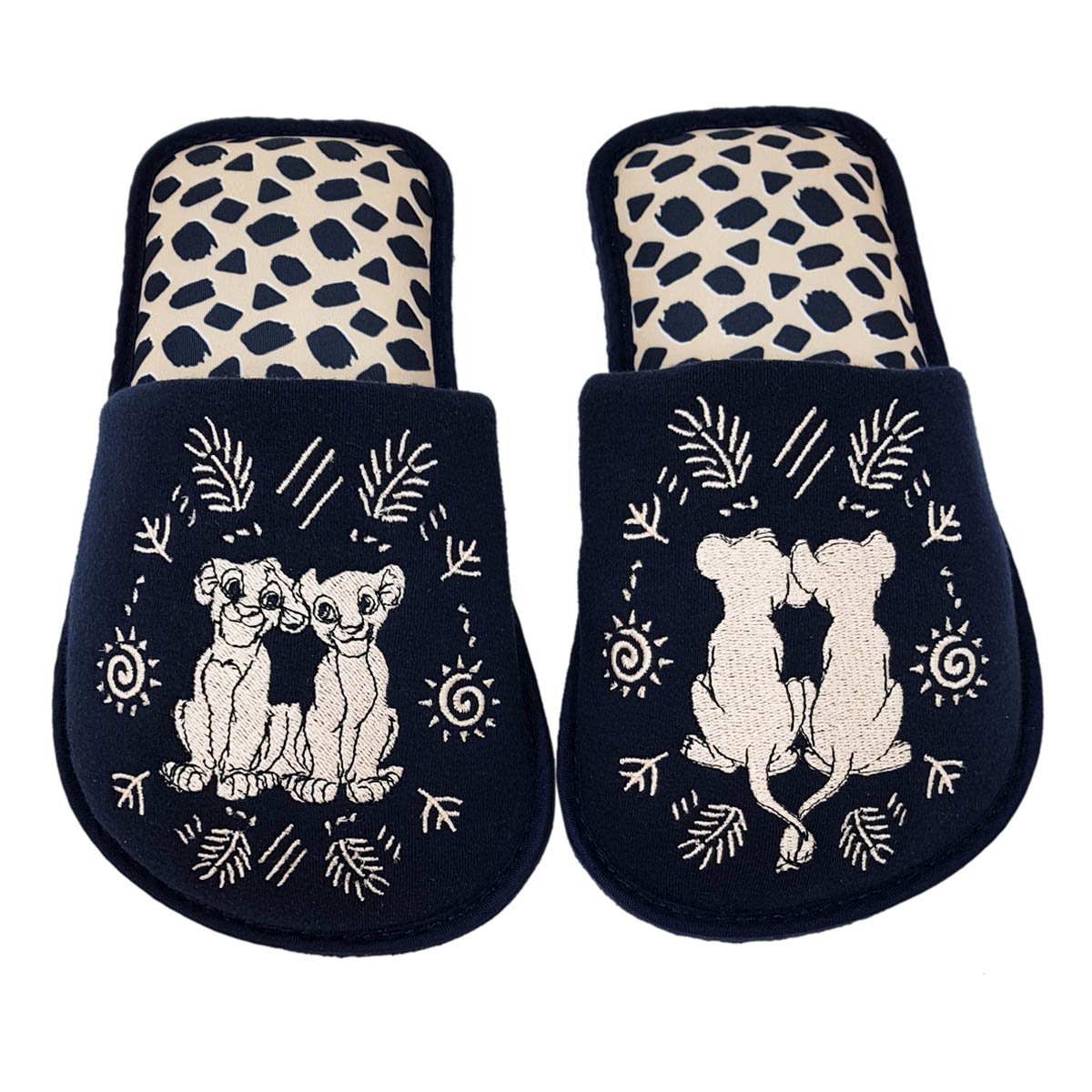Pantufla Bordada con Nala&simba Azul Marino Arra