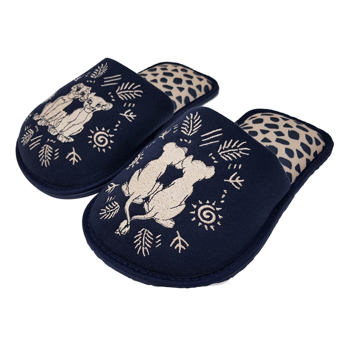 Pantufla Bordada con Nala&simba Azul Marino Arra