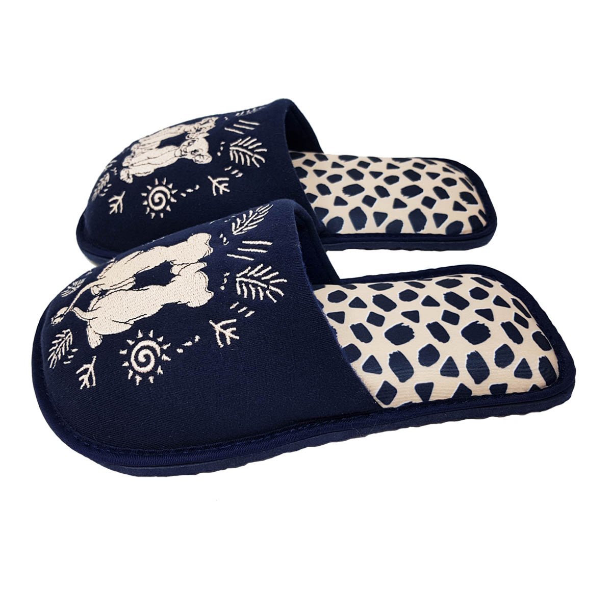 Pantufla Bordada con Nala&simba Azul Marino Arra
