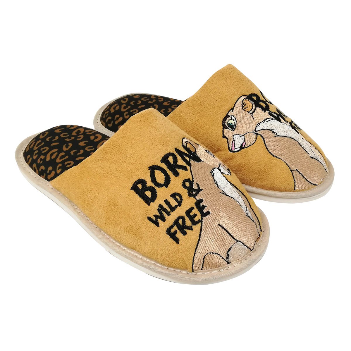 Pantufla Bordada con Nala&simba Beige Arra