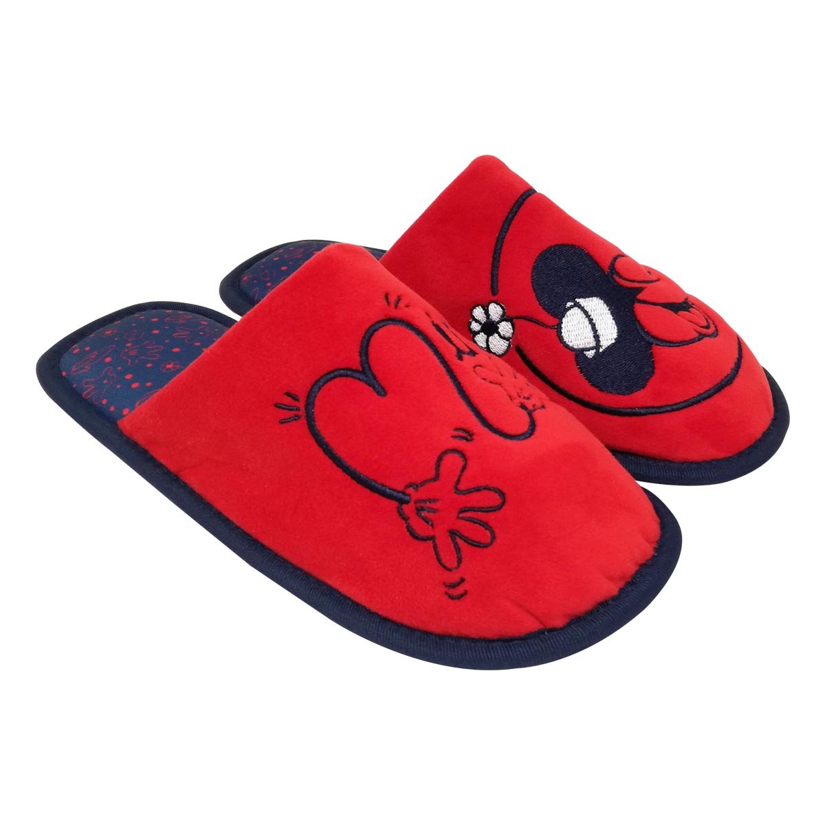 Pantufla Bordada con Minnie Roja Arra