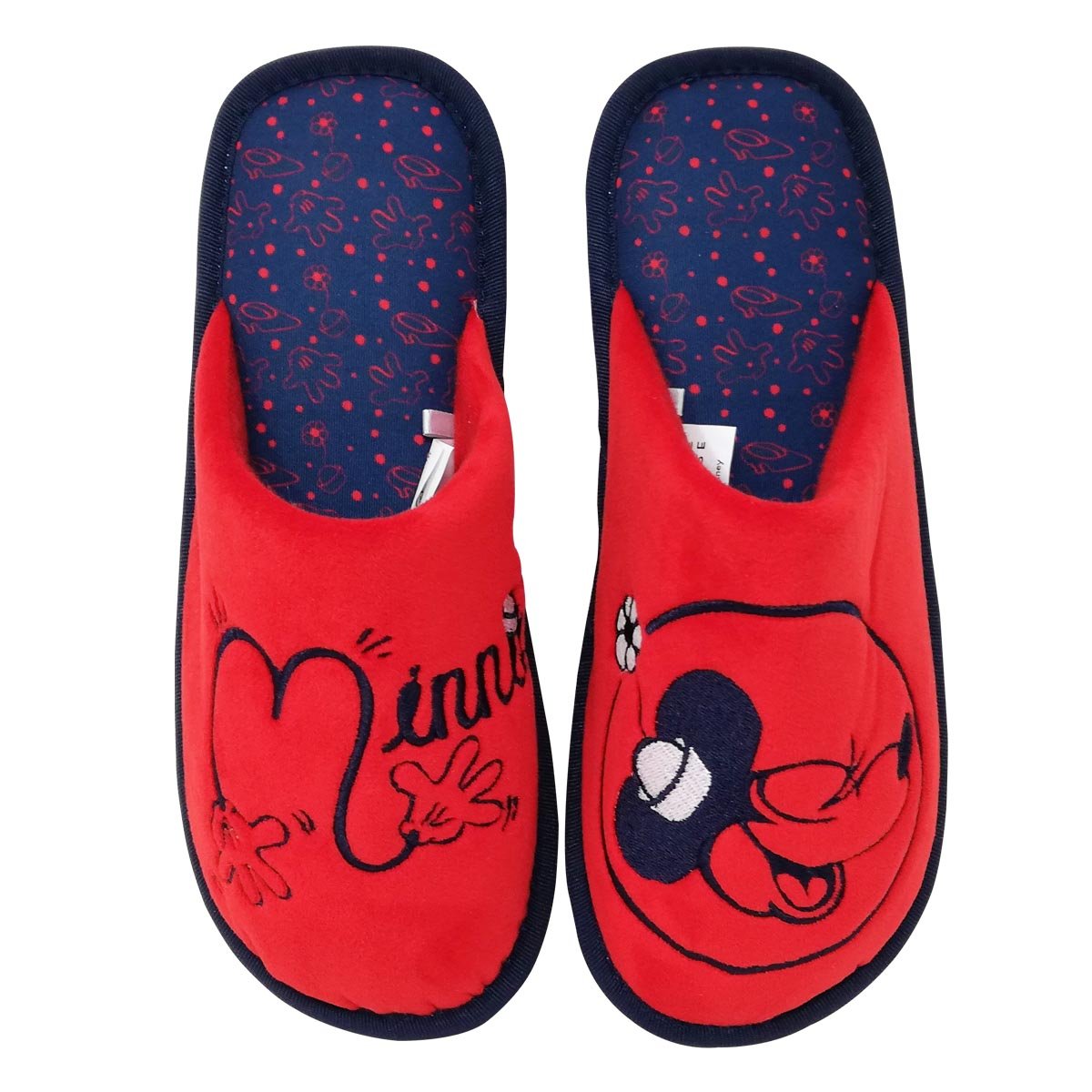 Pantufla Bordada con Minnie Roja Arra