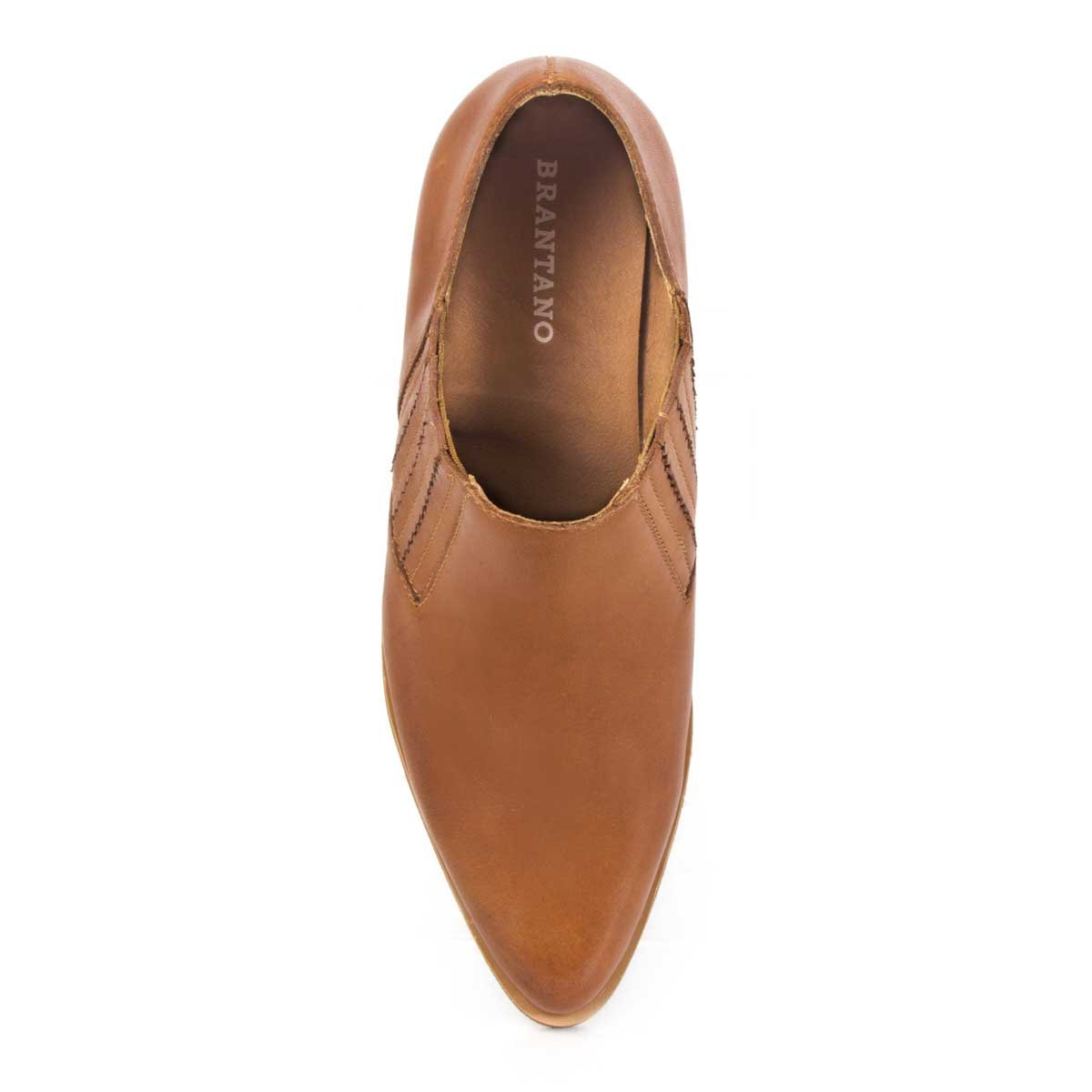 Botín Camel con Tacón Bajo Brantano