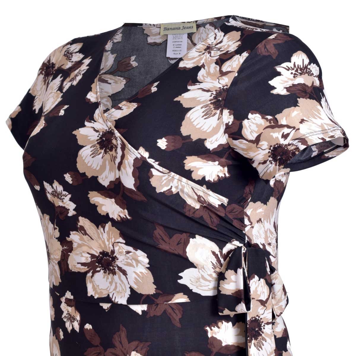 Vestido Estampado Cuello Redondo Banana Jeans