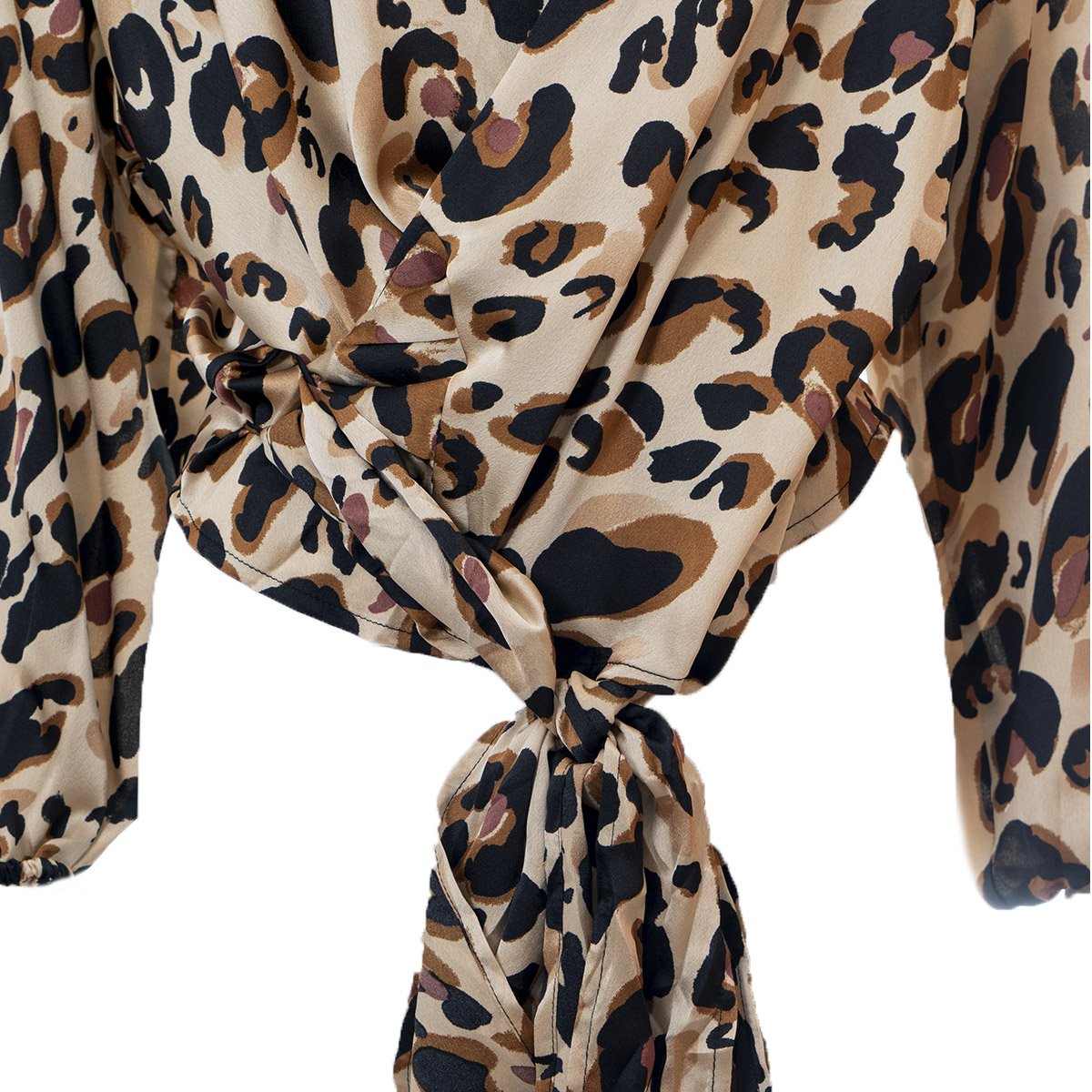 Blusa Crop con Cinta Estampado Animal Print Free Republik