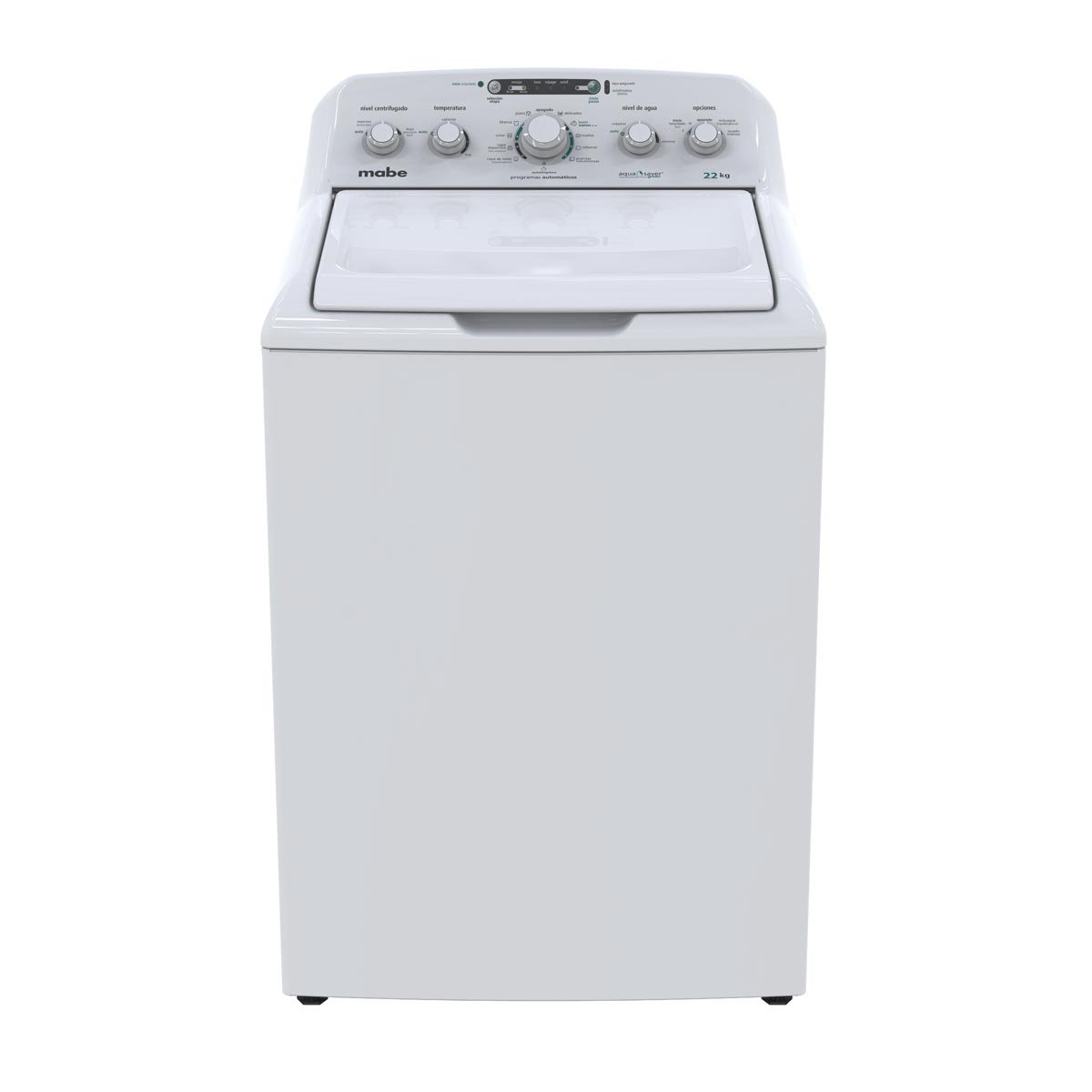 Paquete Mabe Lavadora Carga Superior Blanca 22 Kg Mabe Y Kit de Jabón Lma72215Cbab0