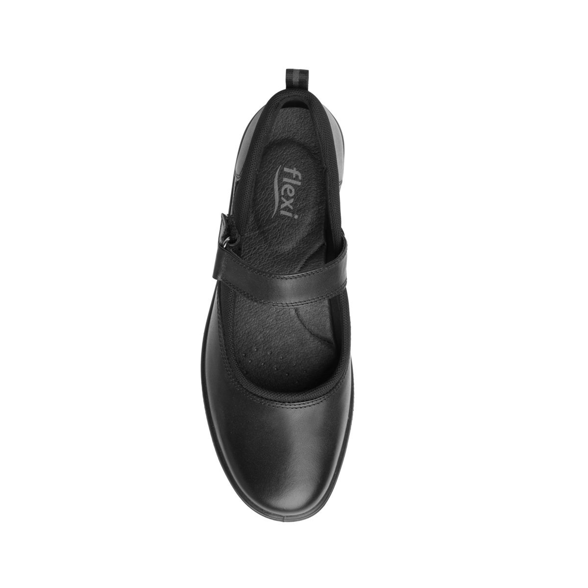Zapato Escolar Velcro Color Negro Flexi