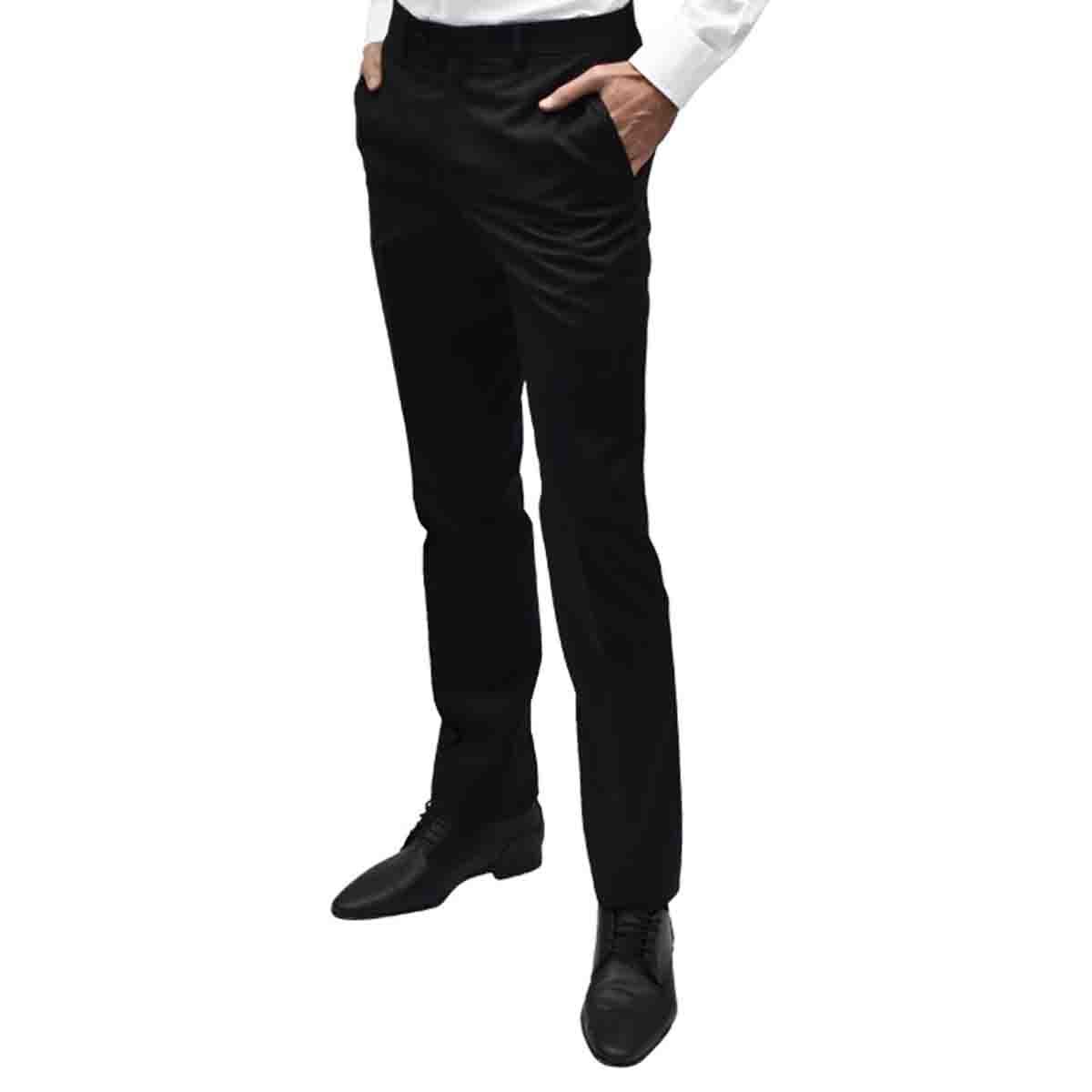 Pantalón Regular Negro Cavalier para Hombre