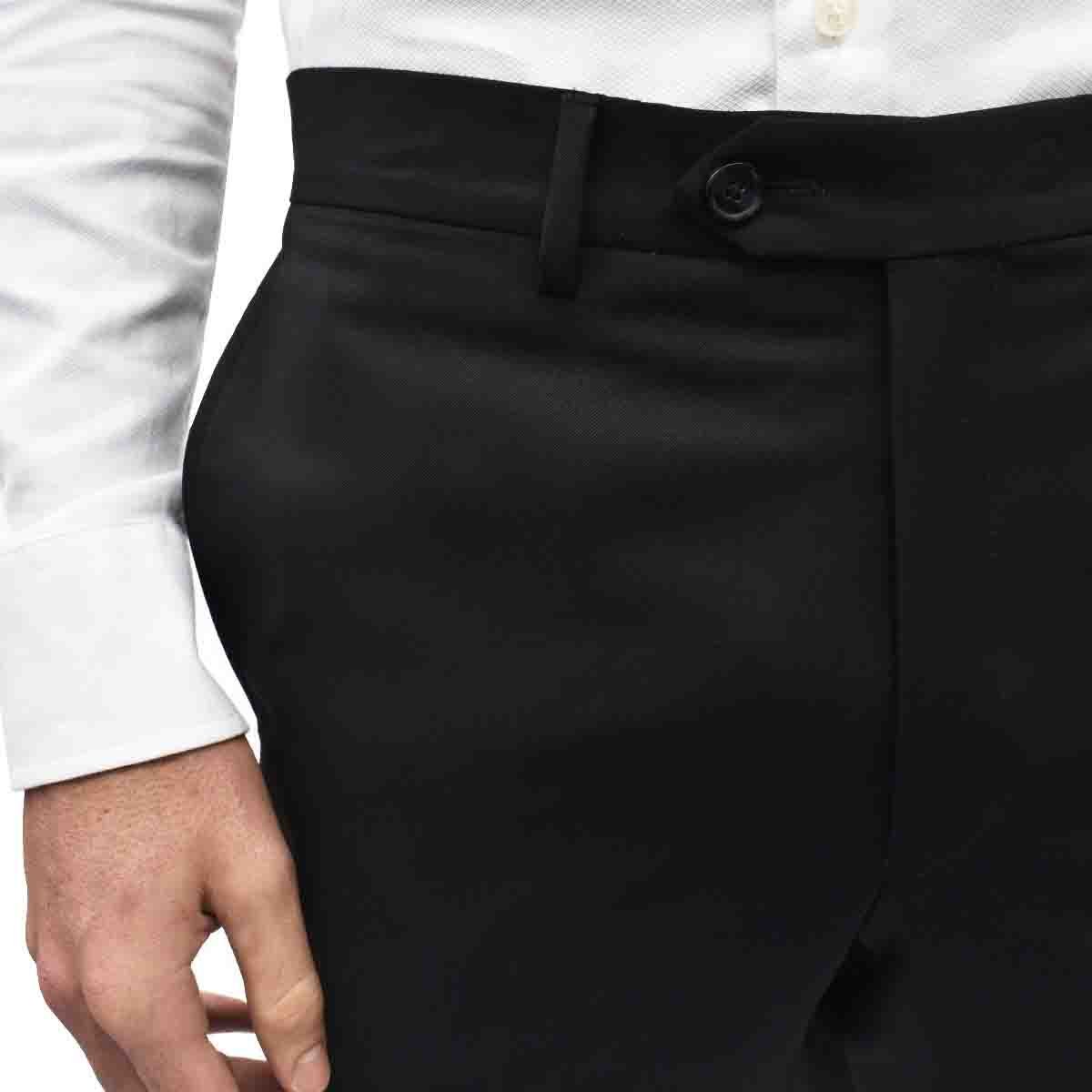 Pantalón Regular Negro Cavalier para Hombre