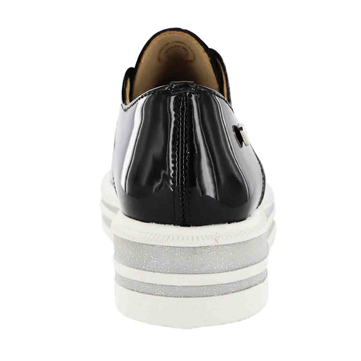 Zapato de Plataforma Negro de Charol Bambino para Niña