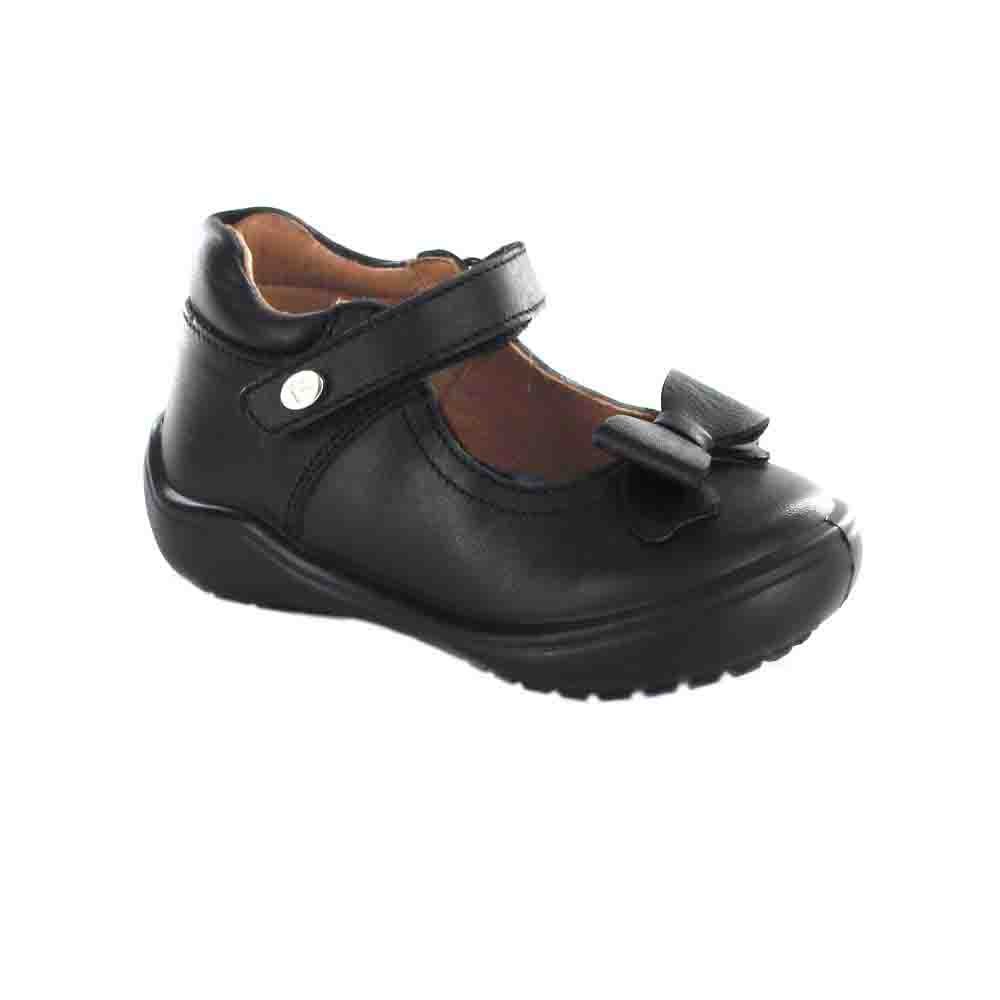 Zapato Escolar con Moño Color Negro Coqueta para Niña
