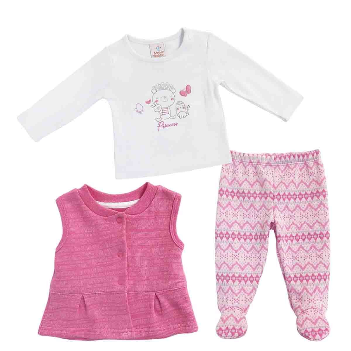 Conjunto 3Piezas con Chaleco Mondo Bambino