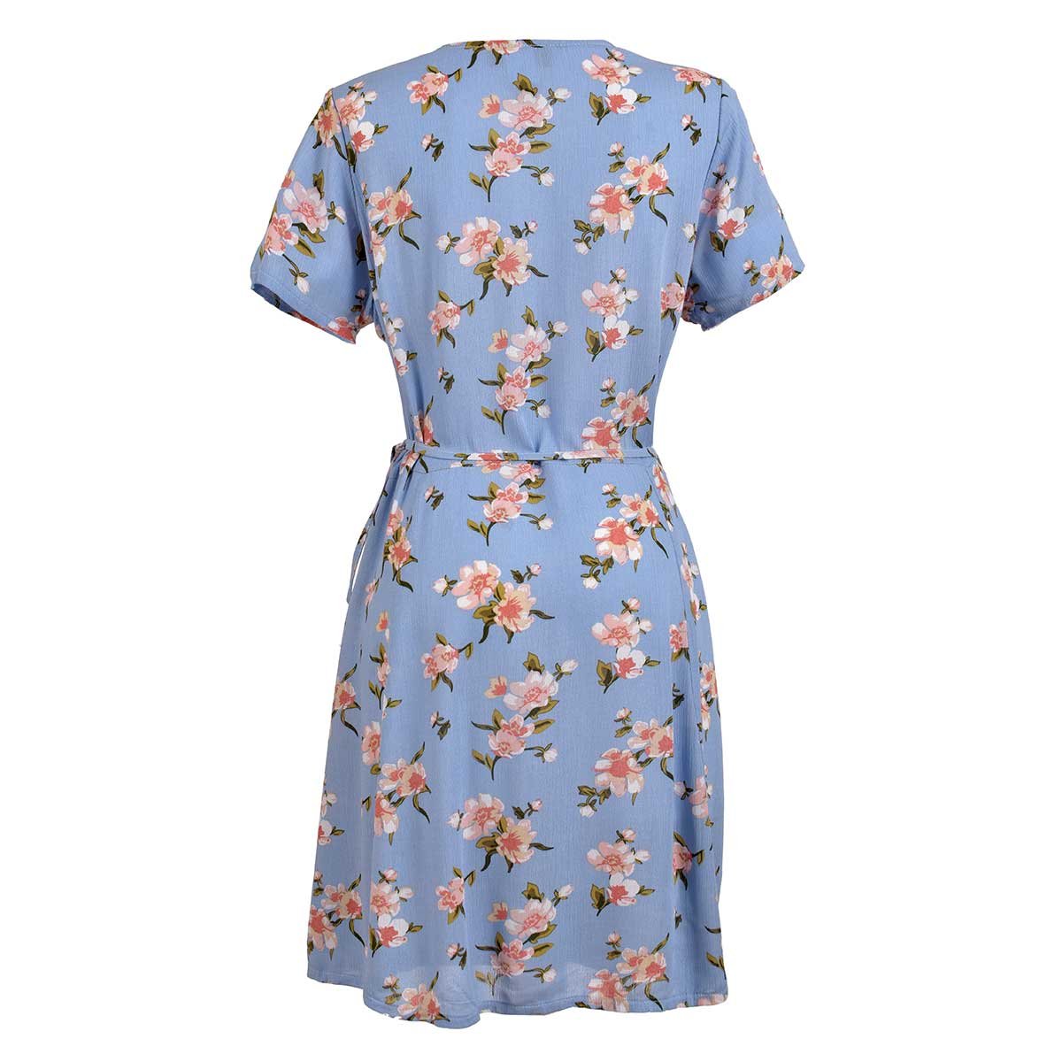 Vestido  Corte  Imperio Escote  Cruzado  Manga Corta Doma Ny Collection