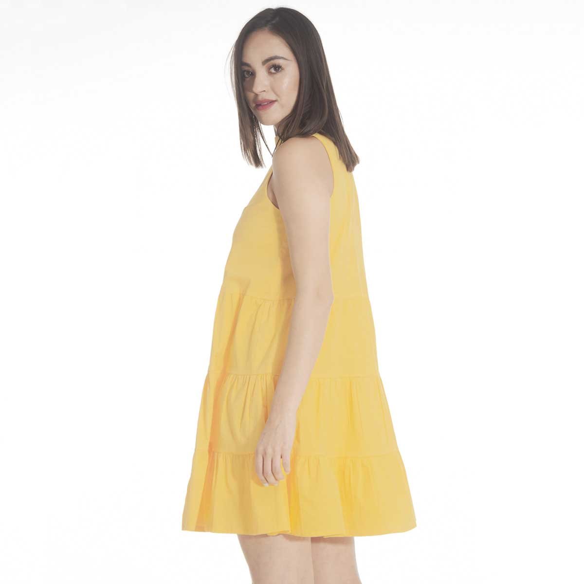 Vestido Liso Amarillo Sbh By Sarah Bustani