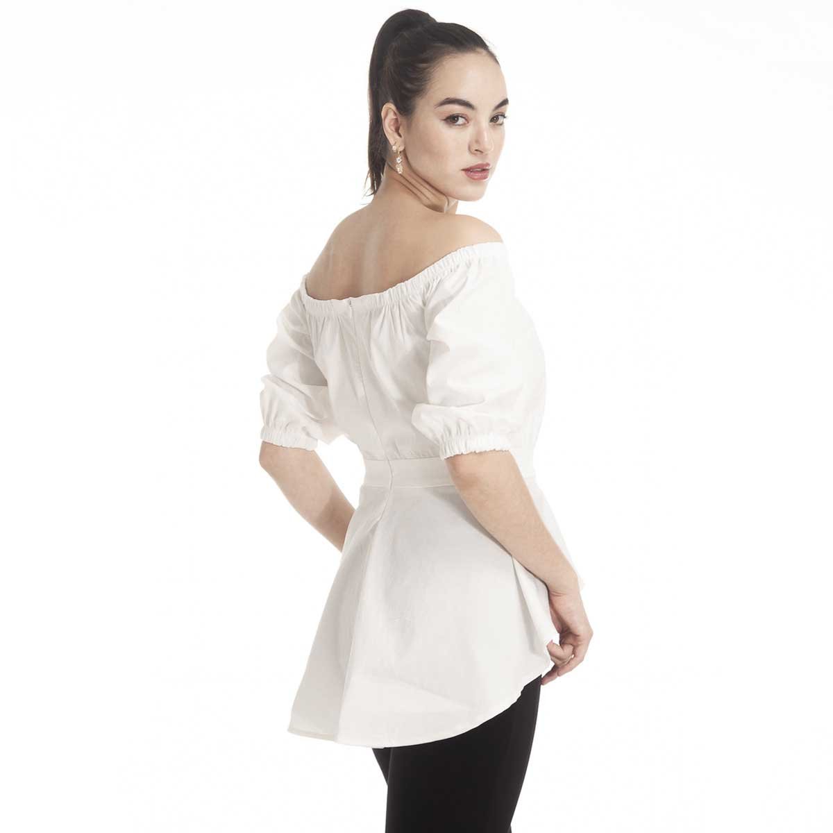 Blusa Lisa Hueso Sbh By Sarah Bustani