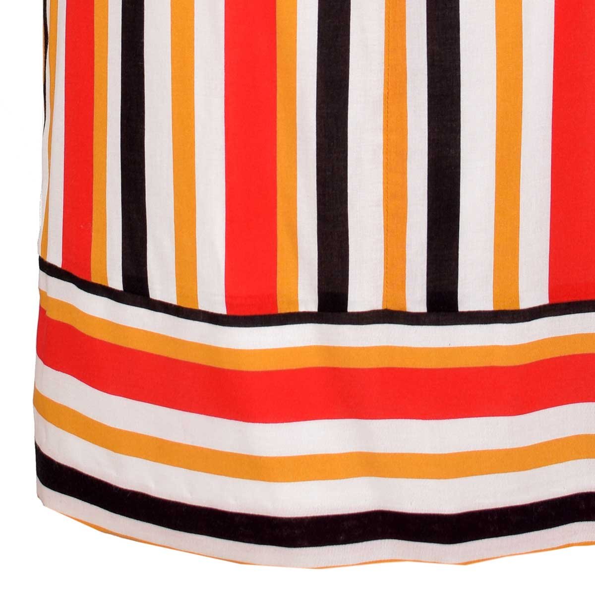 Vestido a Rayas con Cinto Mini Manga Michel Paulini