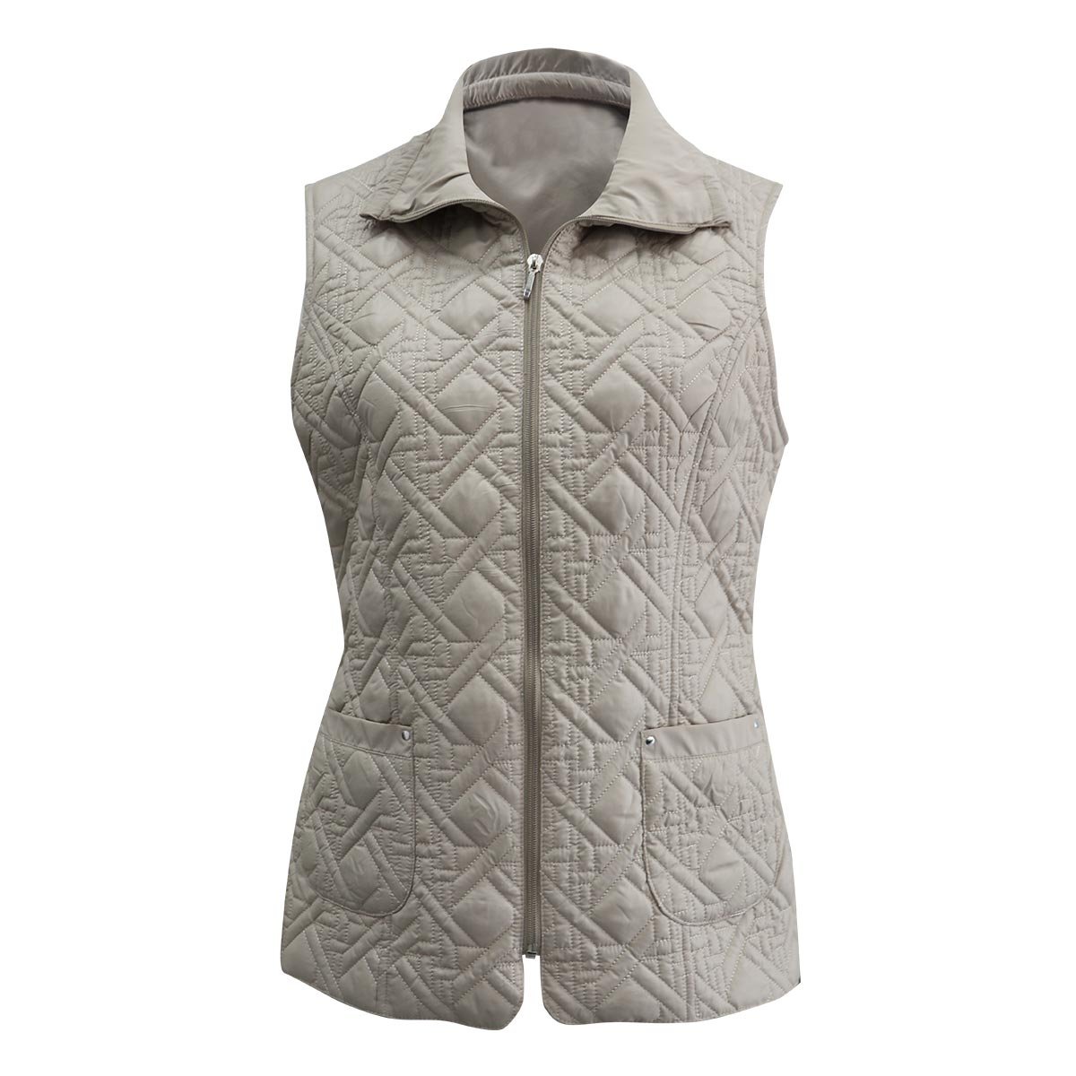 Chaleco Capitonado Color Beige Vitos