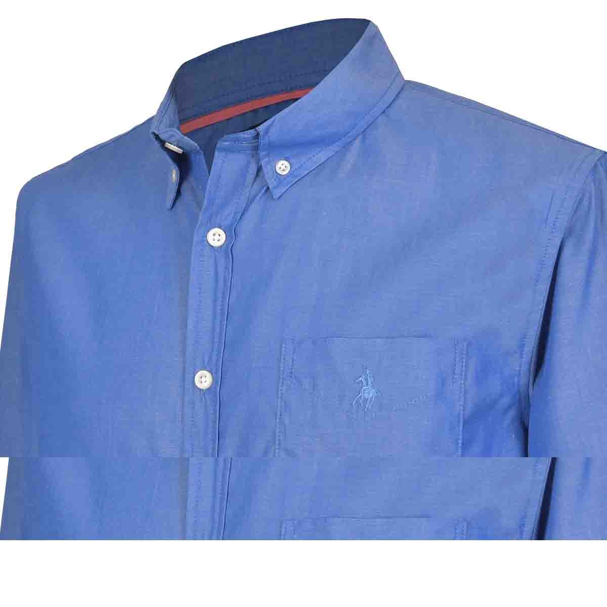 Camisa Lisa Azul Polo Club