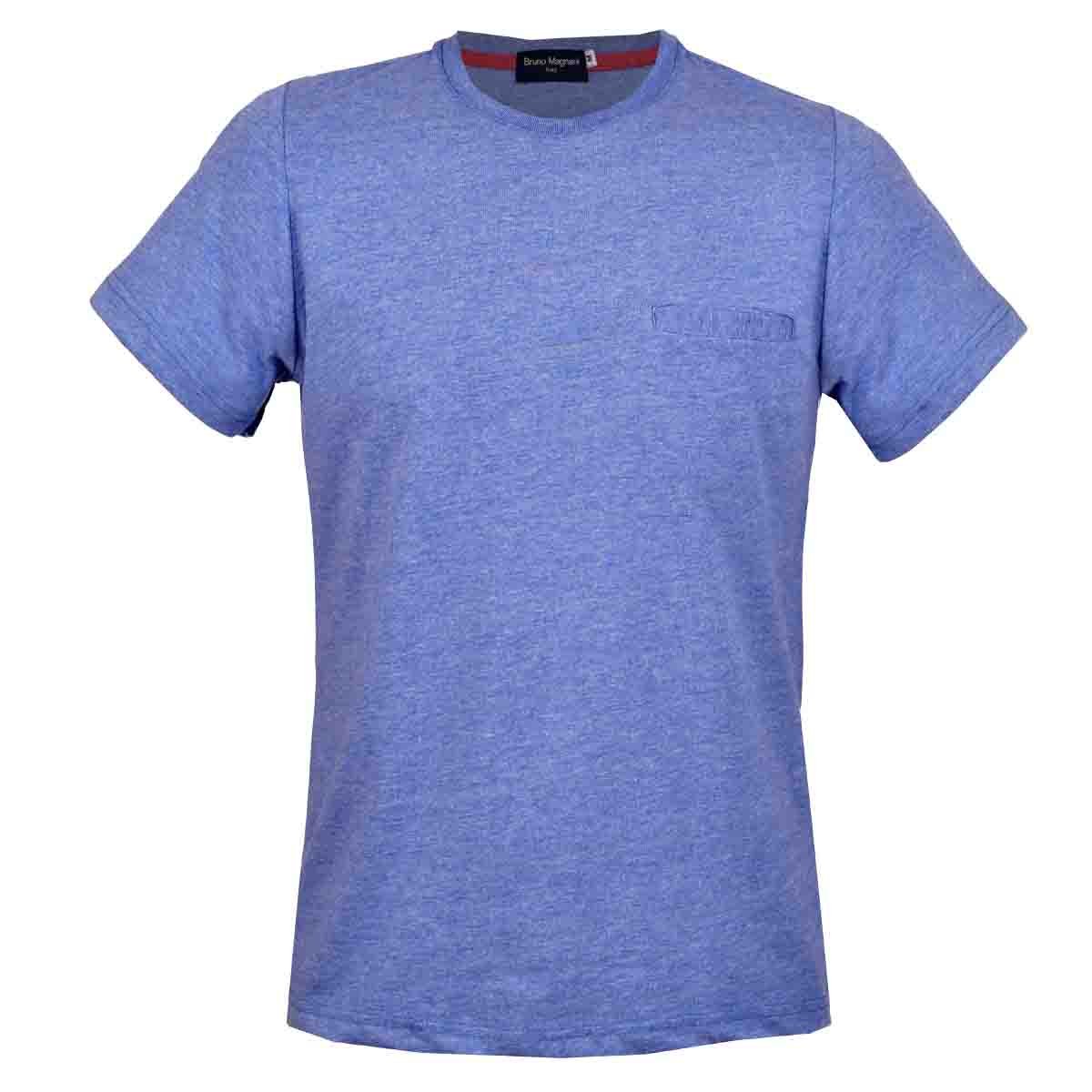 Playera Cuello Redondo Azul Rey Bruno Magnani para Caballero