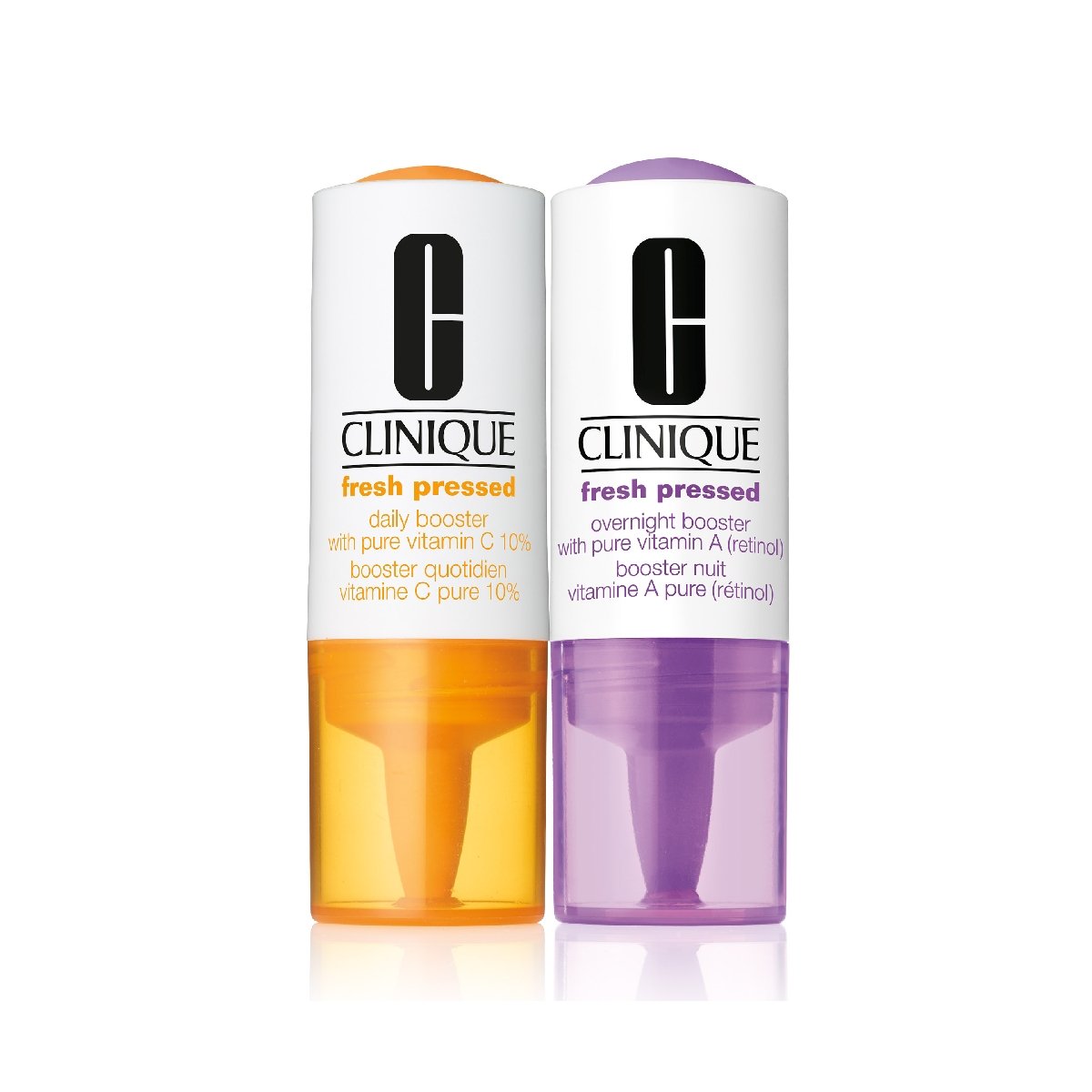Clinique Fresh Pressed Clinical Daily And Overnight Boosters With Pure Vitamins C 10% + a (Retinol) 1 + 1 System 2 Boosters