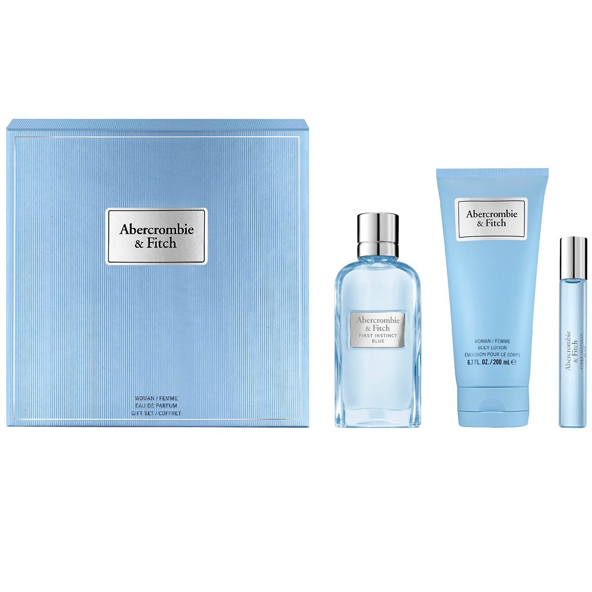 Estuche para Dama Abercrombie & Fitch First Instinct Blue Women Edp 100 Ml