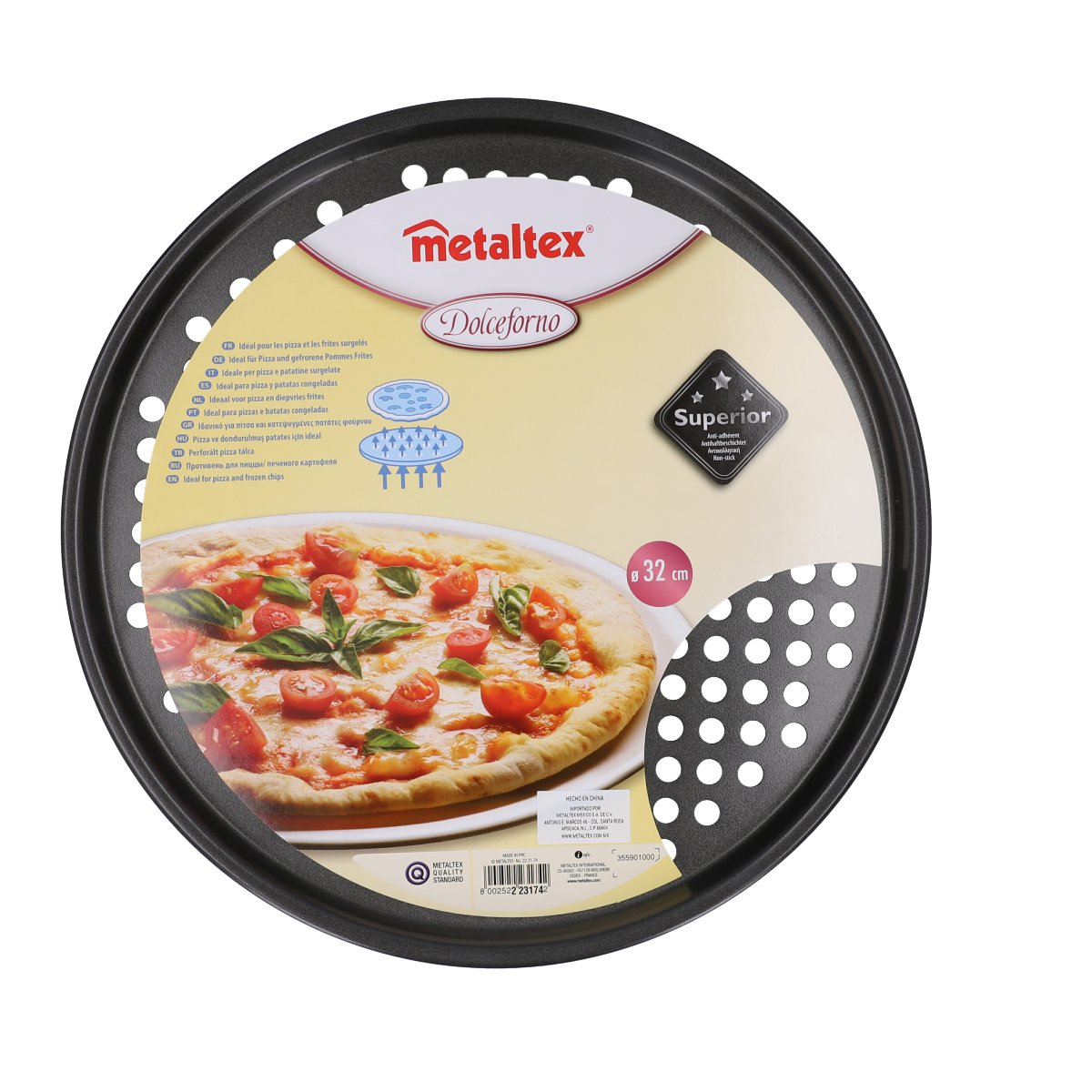 Charola Circular para Pizza Metaltex