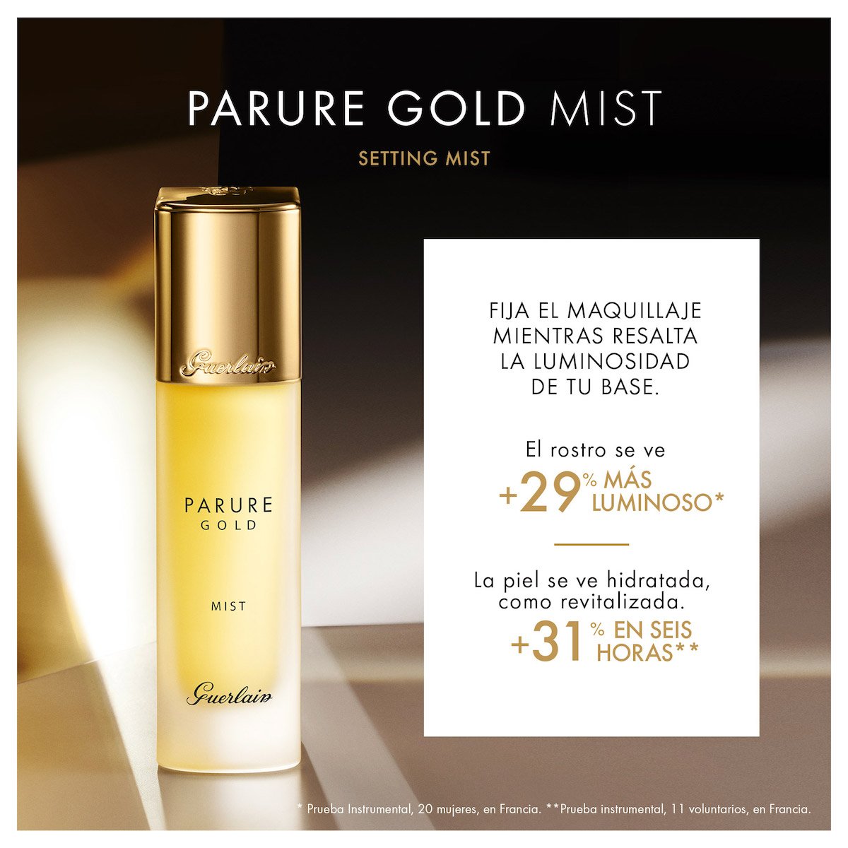 Bruma Fijadora de Maquillaje Guerlain Parure Gold Mist 30 Ml