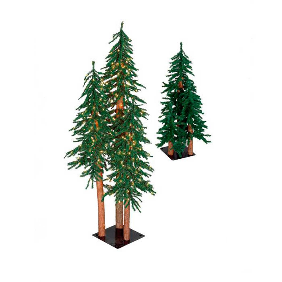 &Aacute;rbol Alpino Triple  Verde  350 Luces 180 Cm.