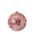 Colgante Esfera Escarchada con Diamantina Rosa 11 Cm.