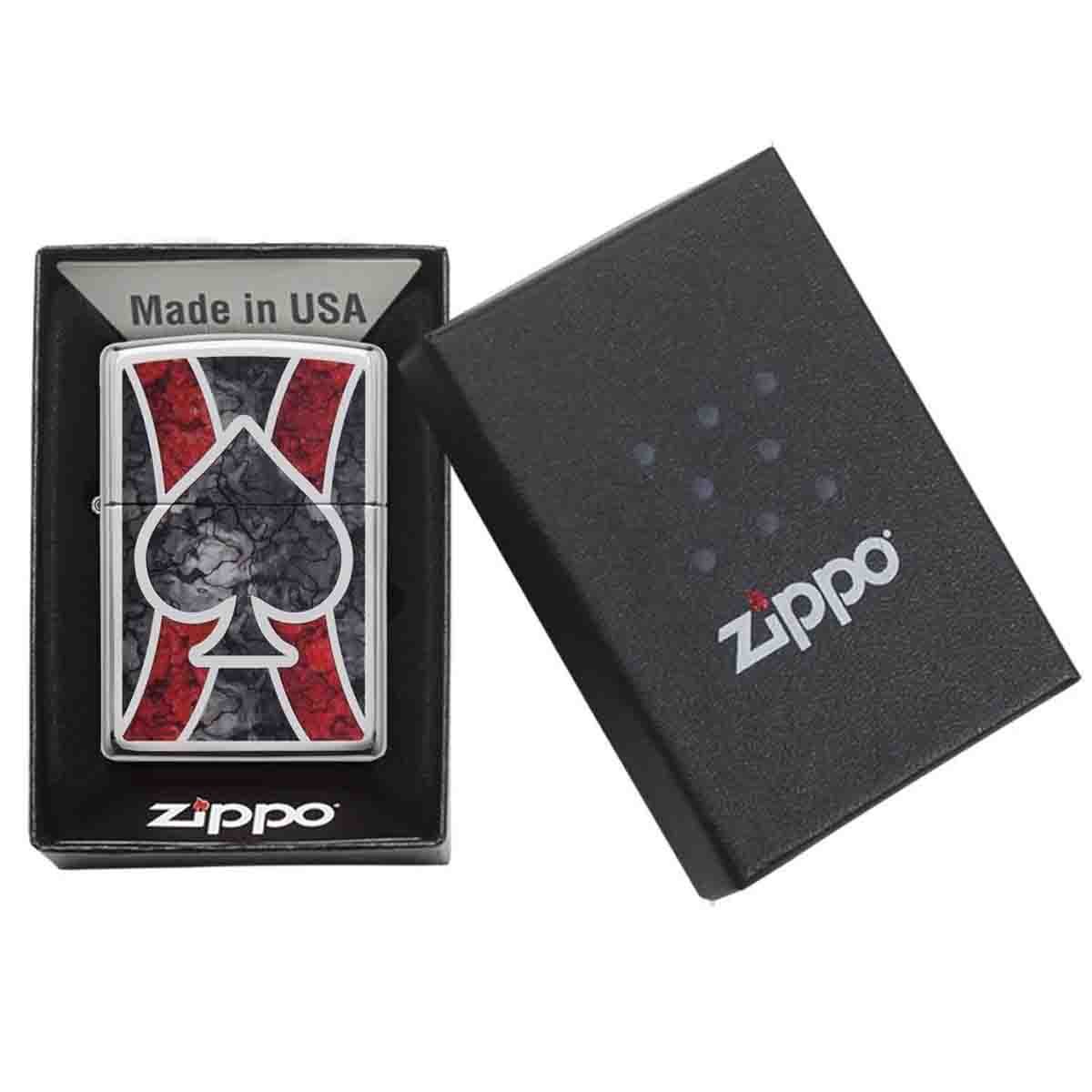 Encendedor Cromado con Diseño Zippo