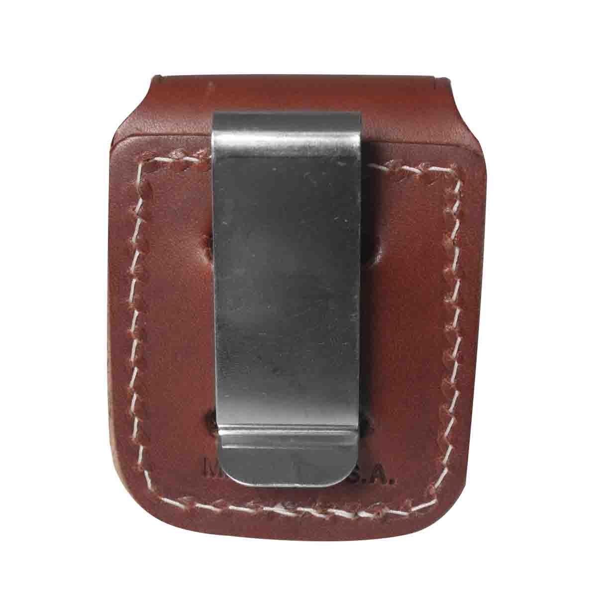 Funda para Encendedor de Piel Negra Zippo