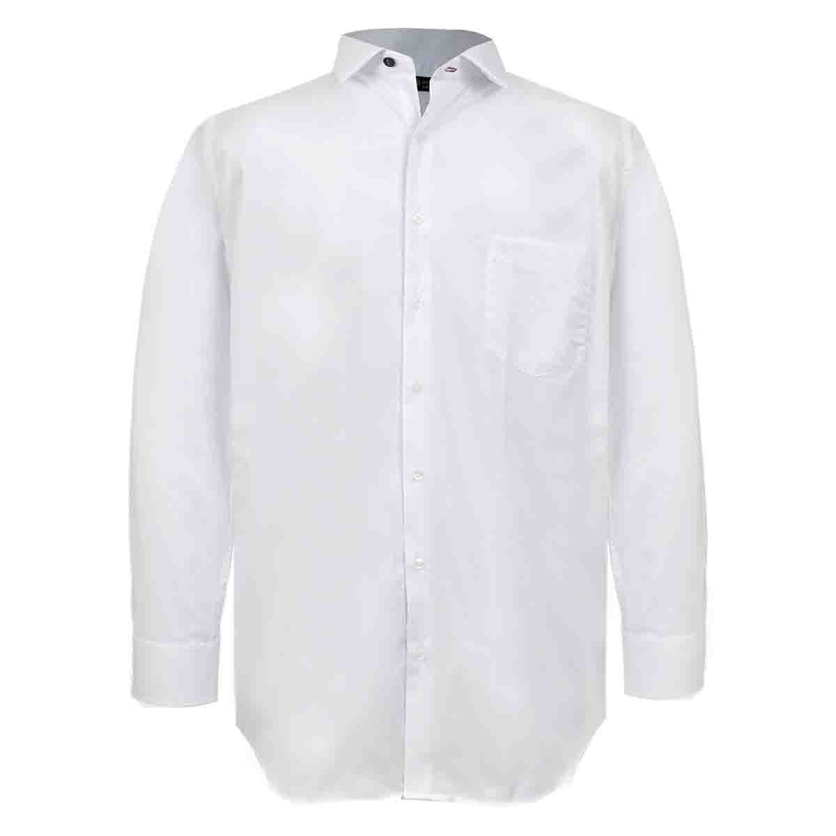 Camisa Manga Larga Blanco Falso Liso John Henry para Caballero