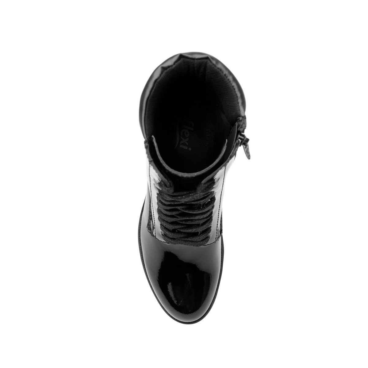 Bota Charol Color Negro Flexi para Dama