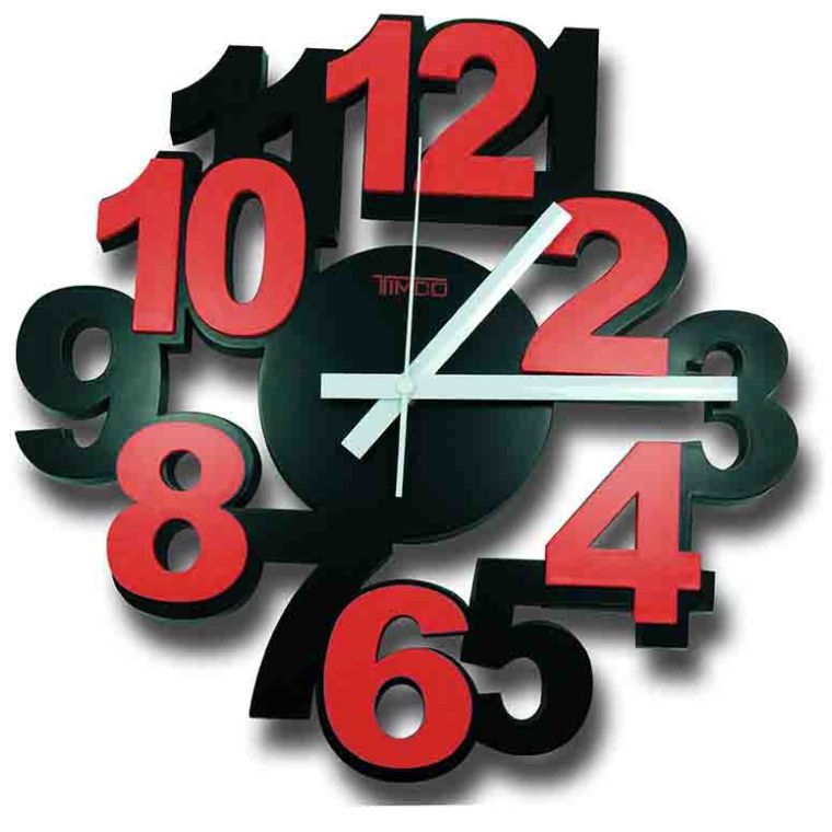 Reloj De Pared Color Rojo Timco