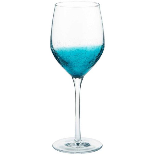 Copa para Vino Crackle Teal Blue Pier 1 Imports