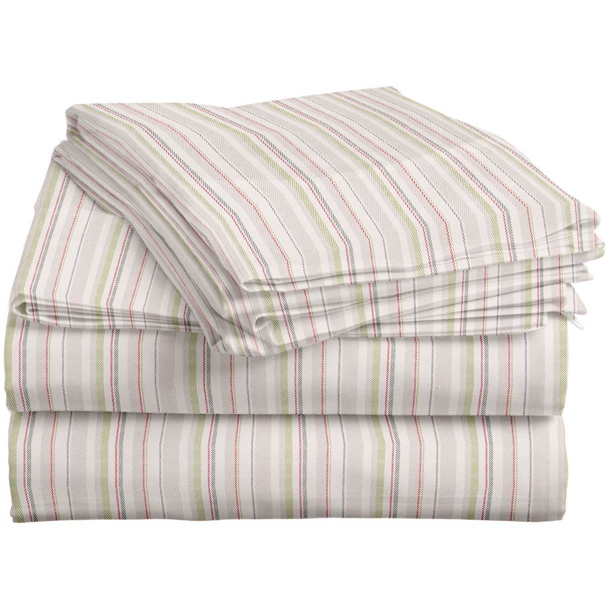 Sábana Rayas Earth Franela Home Nature - Queen Size