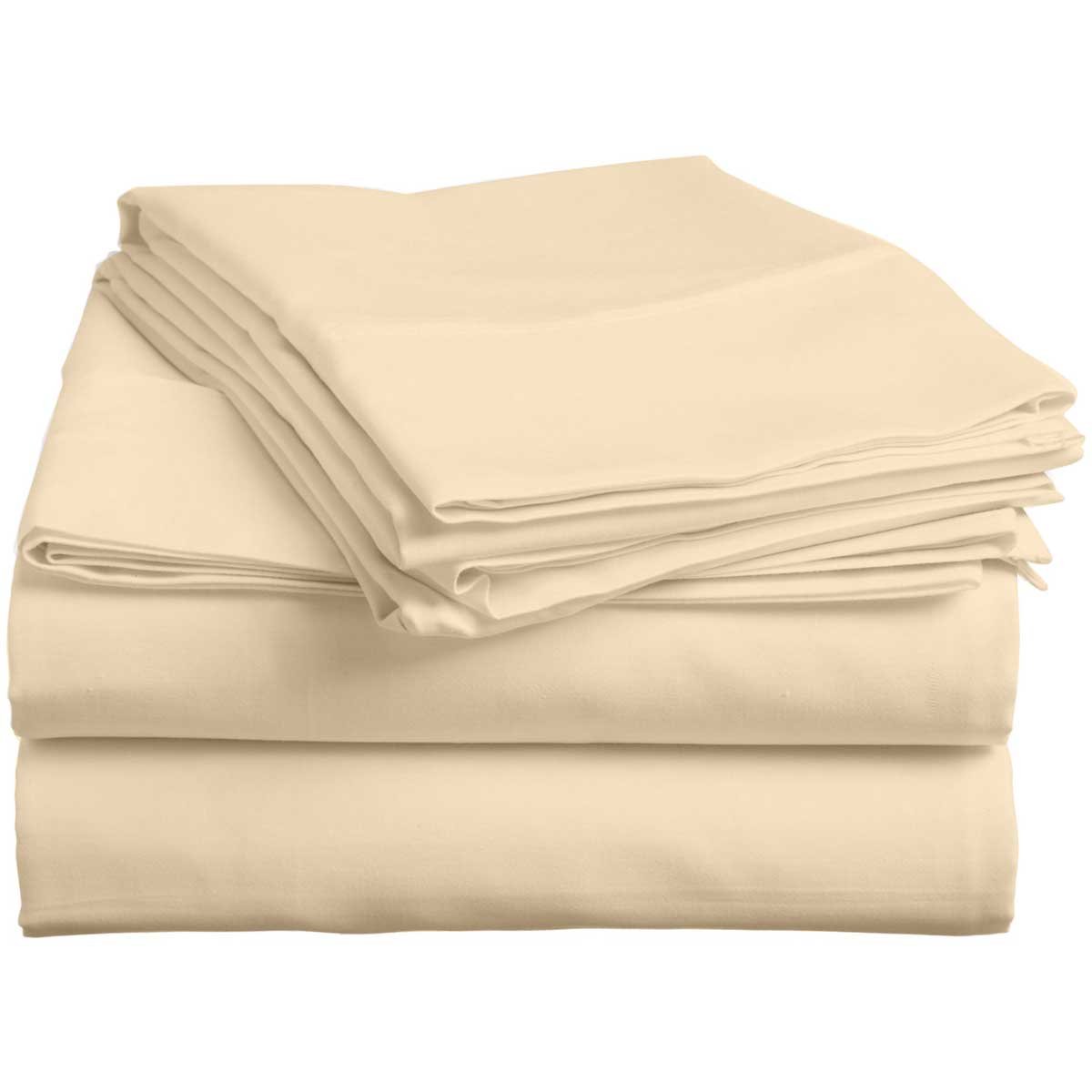 Sábana Solid Ivory Franela Home Nature - Queen Size