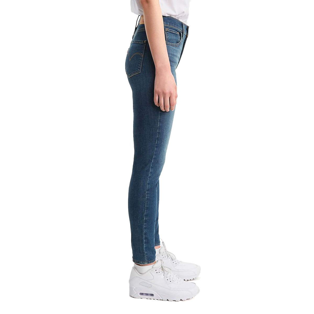 Jeans Super Skinny Cintura Alta Levis