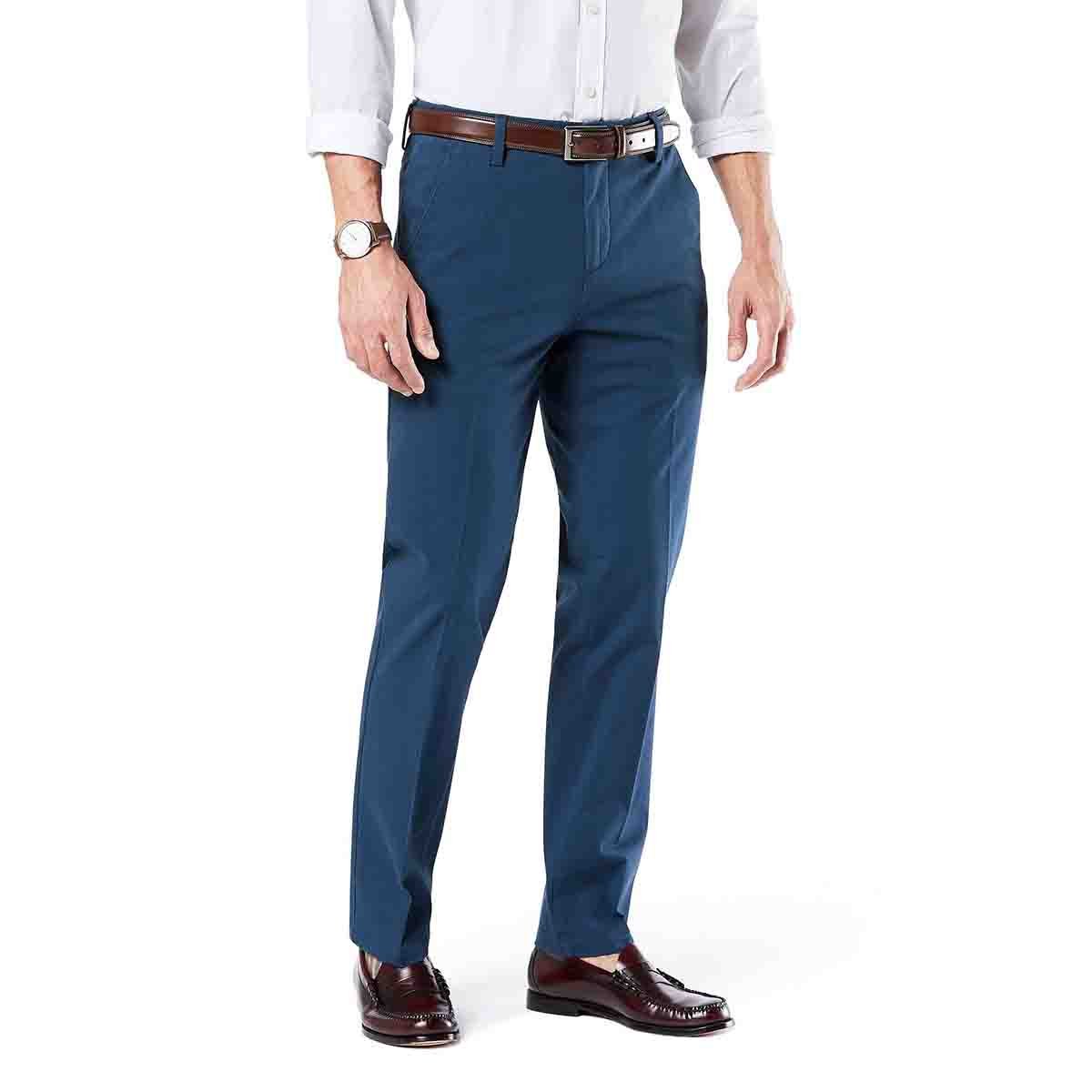 Pantalón de Vestir Slim Smart 360 Dockers para Caballero en azul marino