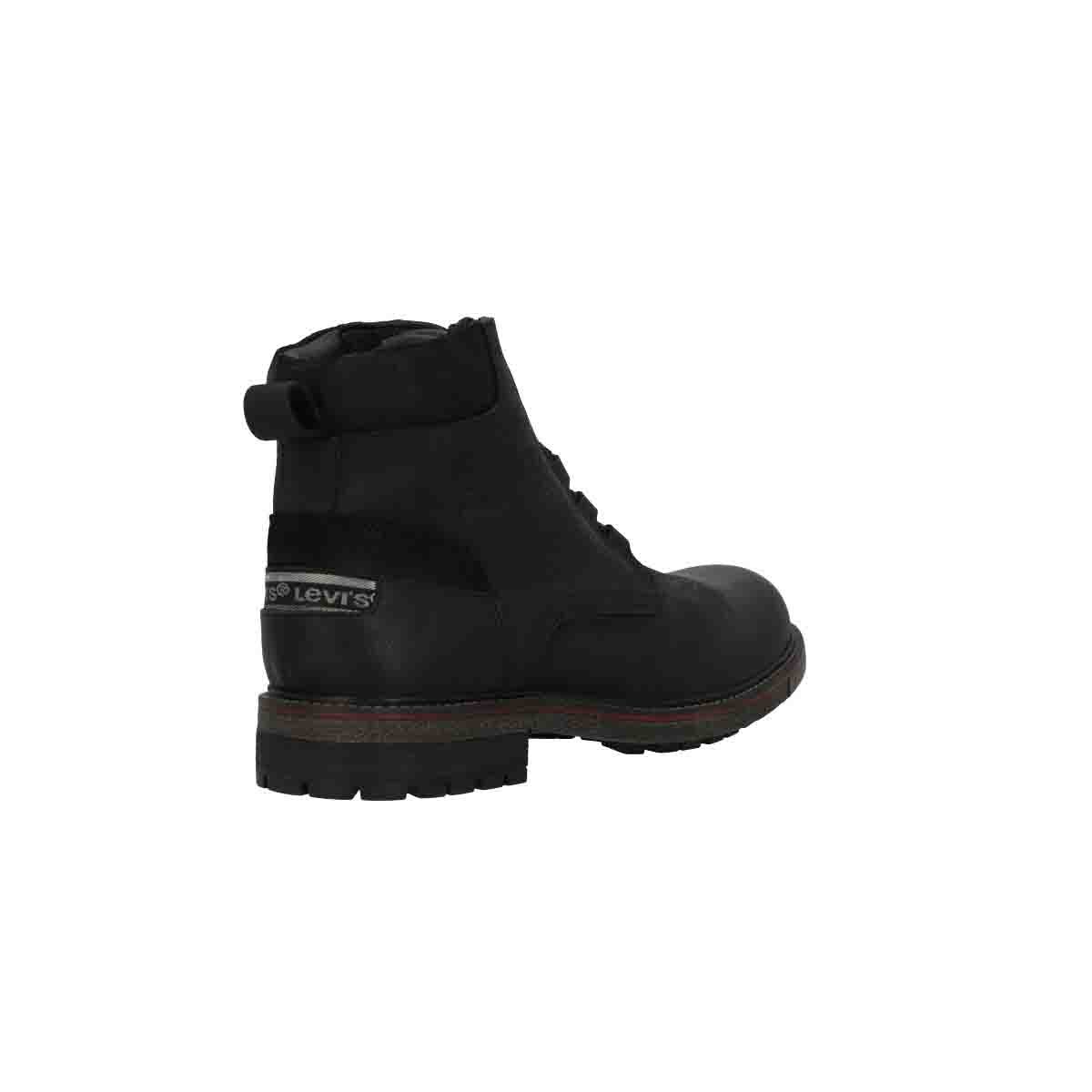 Bota Casual Piel Grabada Color Negro Levi's