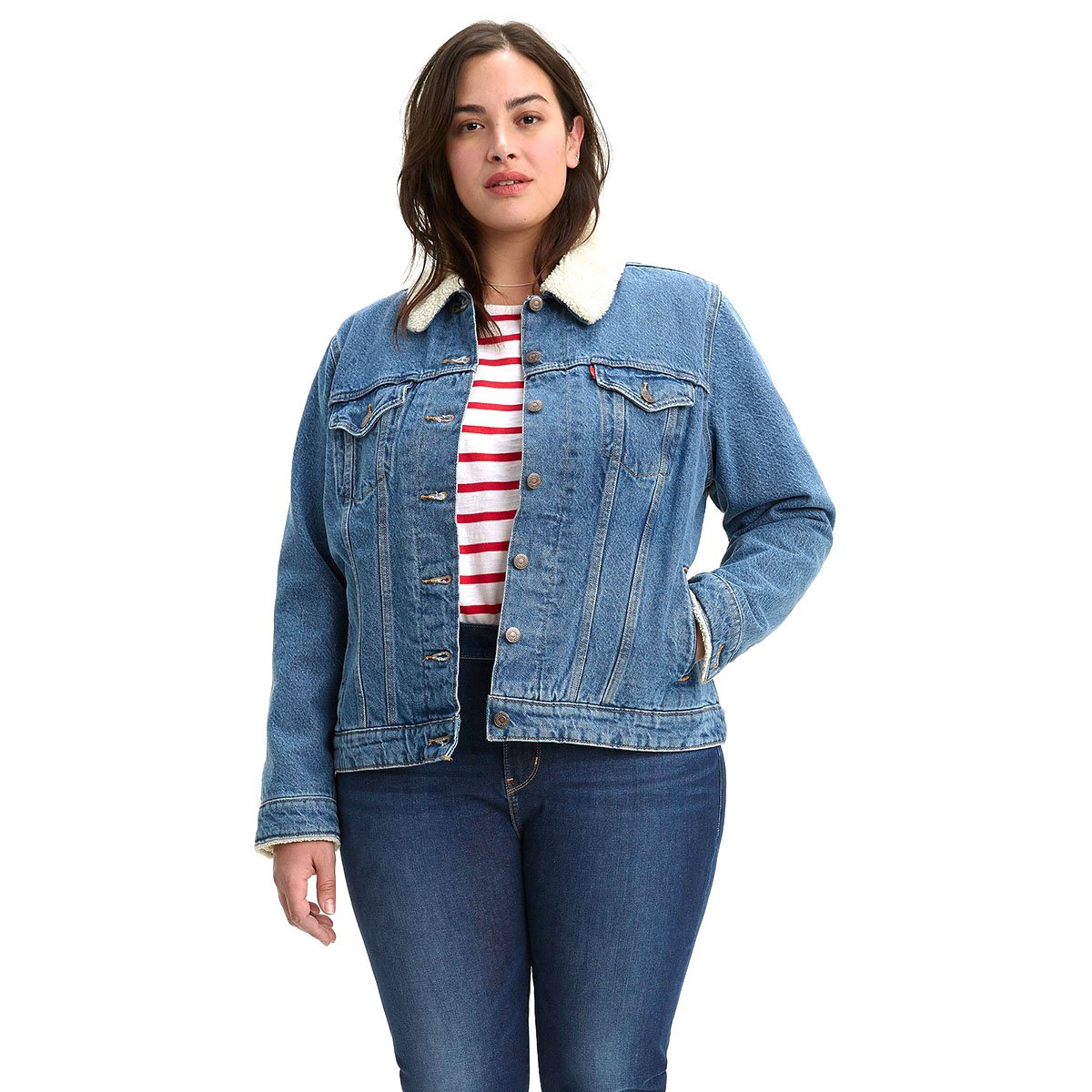 Chamarra de Mezclilla con Sherpa Levis