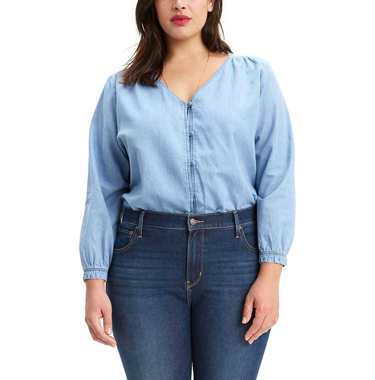 Blusa de Manga Larga Tipo Globo Levis