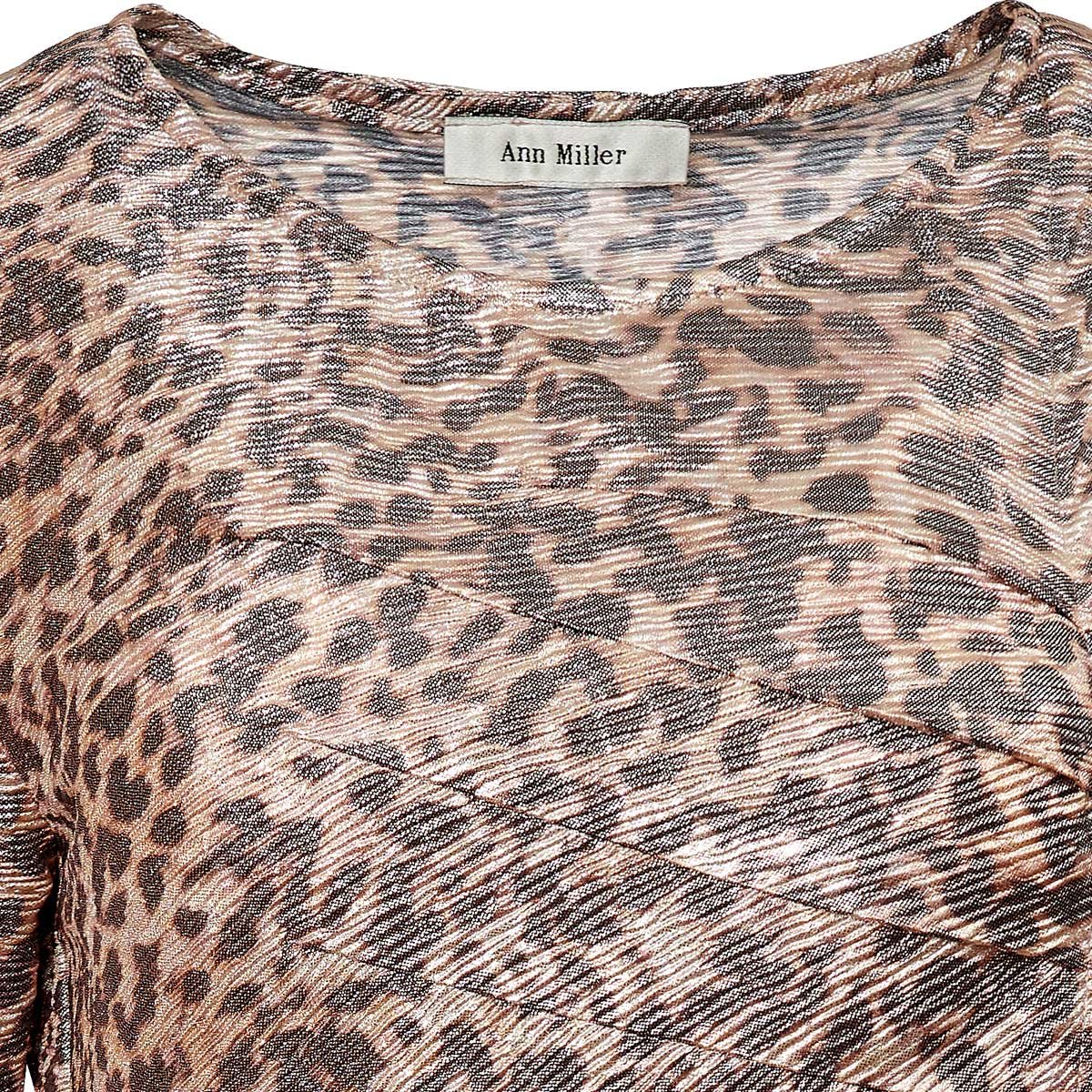 Blusa con Pliegues Animal Print Ann Miller