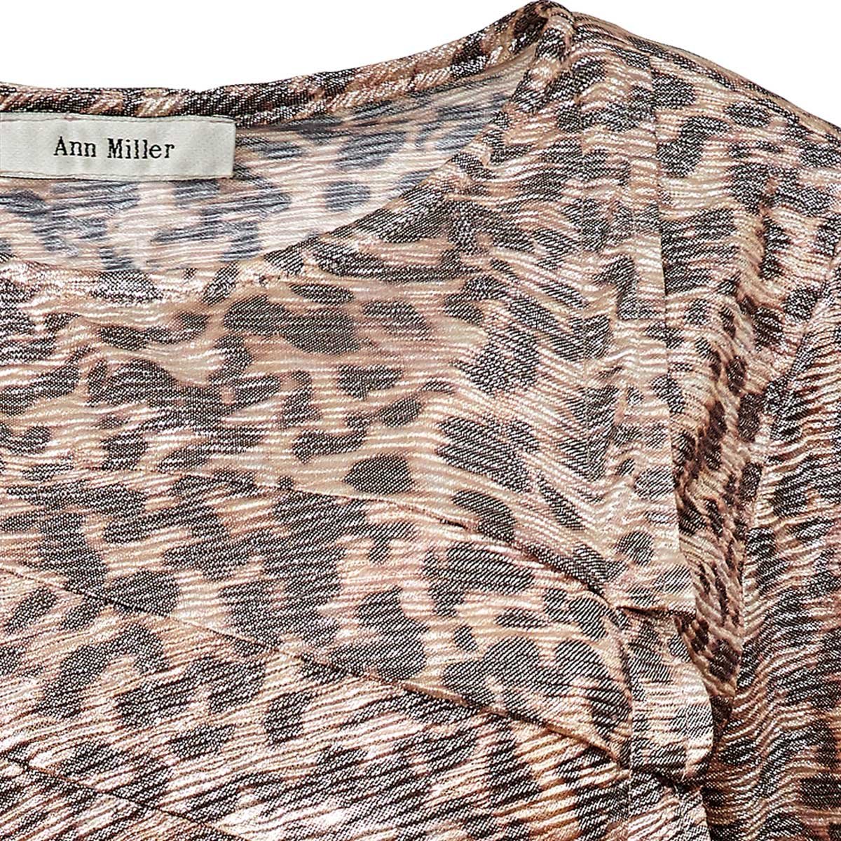 Blusa con Pliegues Animal Print Ann Miller