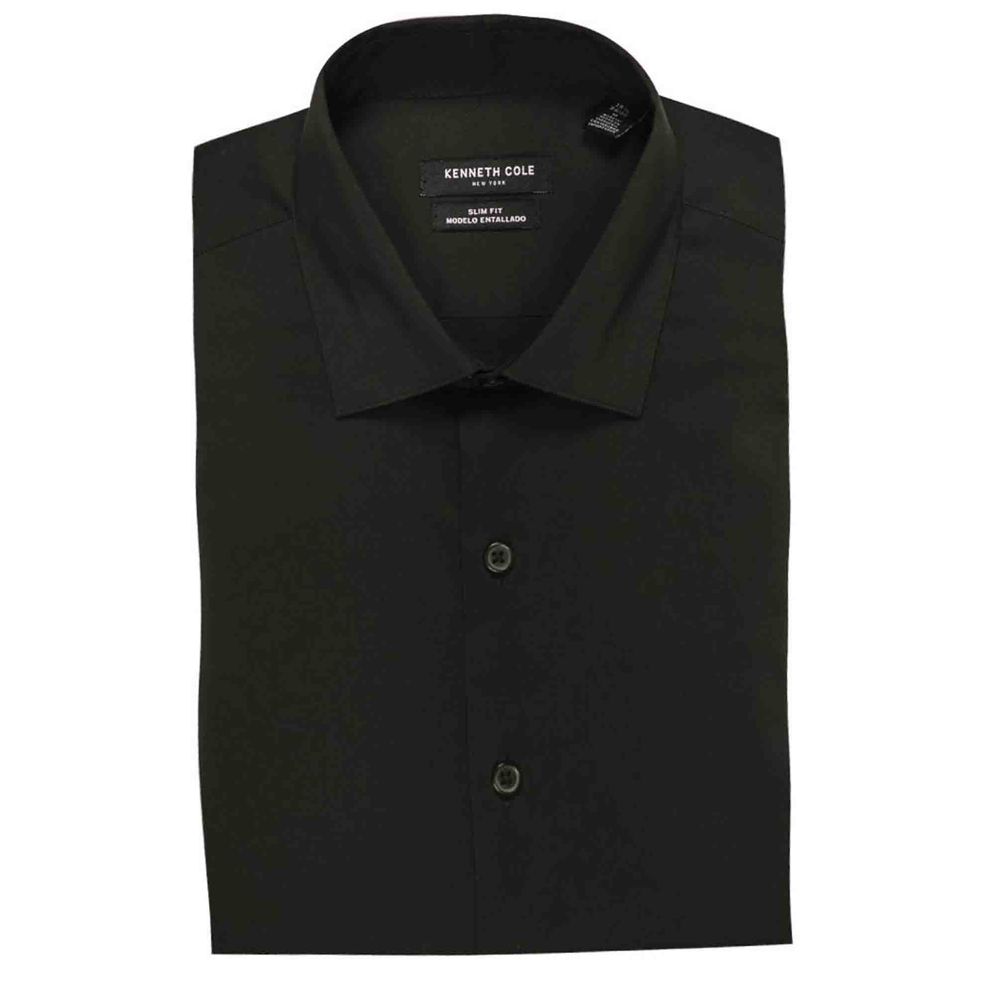 Camisa de Vestir Negra Kenneth Cole